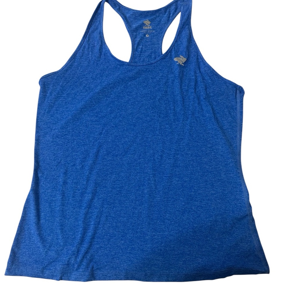 rabbit Women's Ez Tank Heather Blue Performance Racerback Running Tank Top XLG